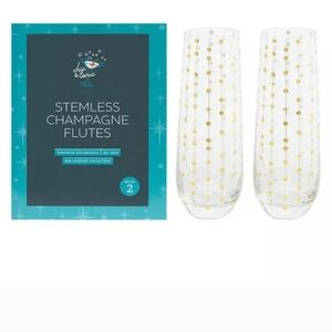 Chic & Tonic Stemless Champagne Flutes New Gold